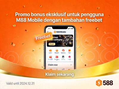 Promo bonus eksklusif untuk pengguna M88 Mobile dengan tambahan freebet