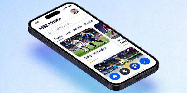 Tampilan antarmuka M88 Mobile yang responsif dan modern di smartphone